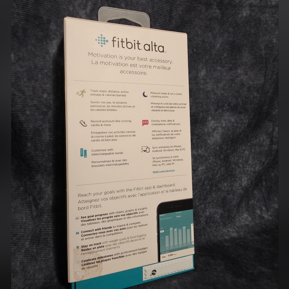 Fitbit Alta Navy Blue Fitness Wristband - Picture 3 of 11